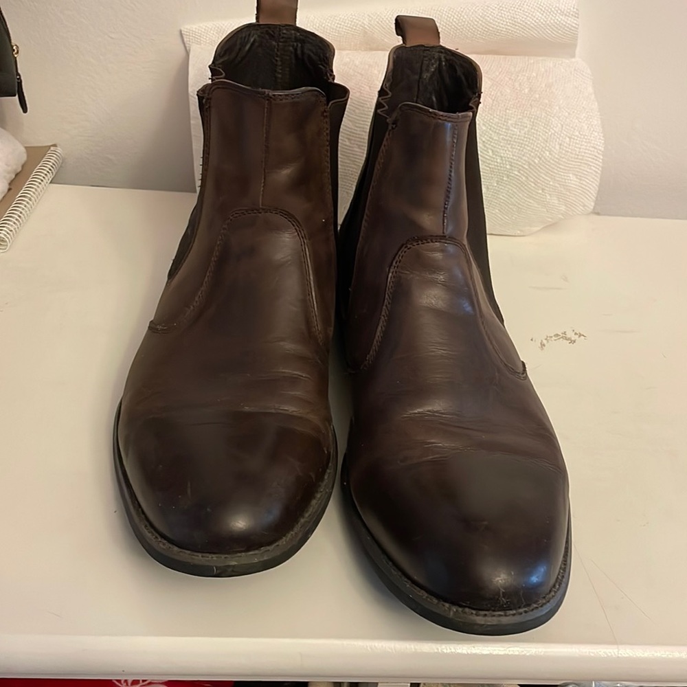 Joe’s brown boots.